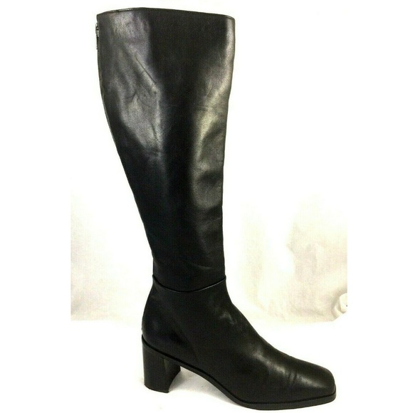 Stuart Weitzman Shoes - Stuart Weitzman Tall Boots Black Leather Back Zip